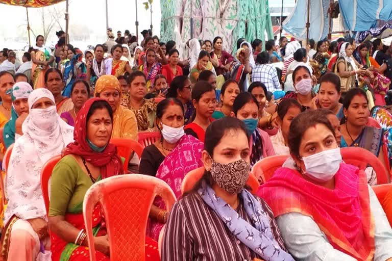 Employees union protest in Raipur