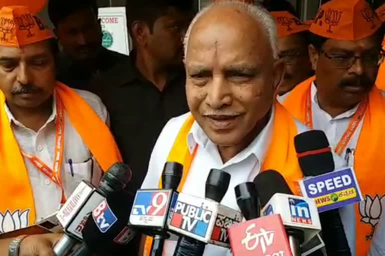 BSY talked to Press in Belgavi