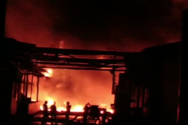 Massive Fire in Eluru Chemical Factory