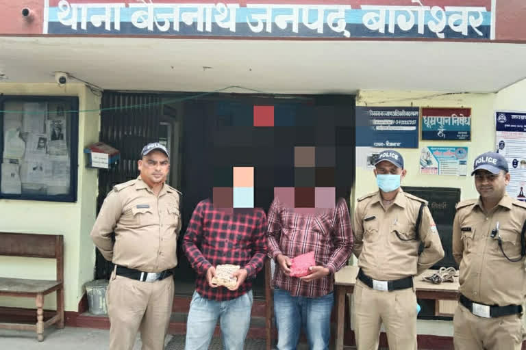 Bageshwar police arrested two accused with charas
