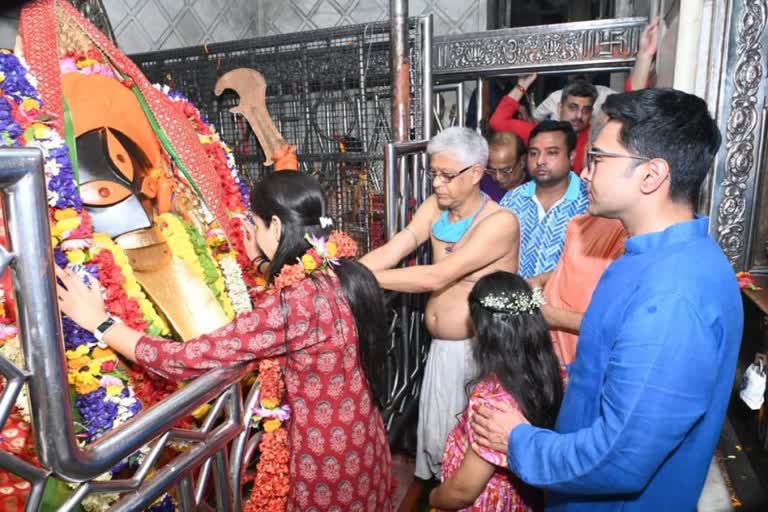 Abhishek Banerjee at Kalighat temple