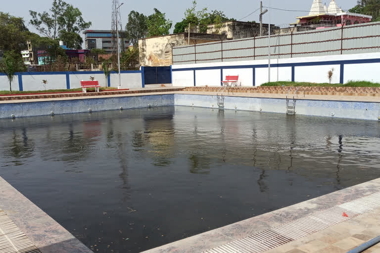 swimming pool in dumka inaugurated by CM Hemant Soren could not start operation even after two years