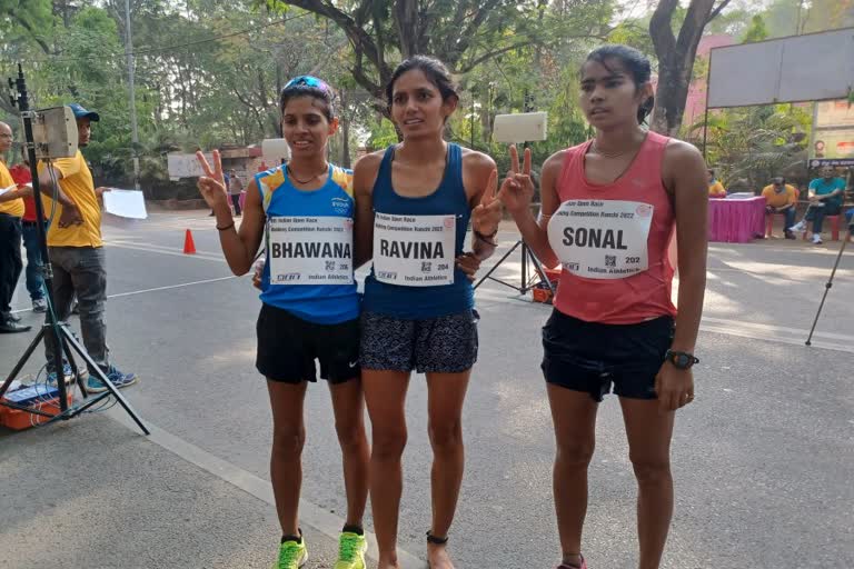 raveena won gold in 20 km race walking