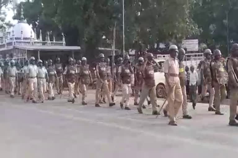 Hubli police foot march