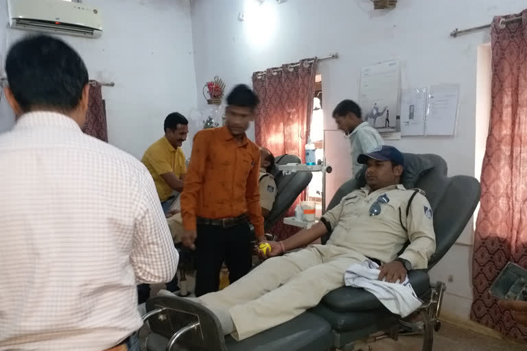 Blood donation camp in Katni hospital