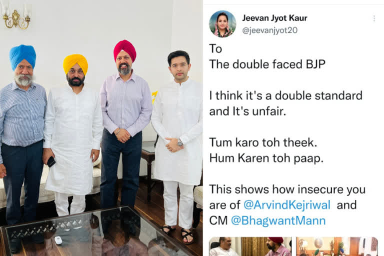 ਢੇਸੀ ਦੀ ਮੁਲਾਕਾਤ ’ਤੇ 'ਆਪ' ਦਾ ਬੀਜੇਪੀ ’ਤੇ ਪਲਟਵਾਰ