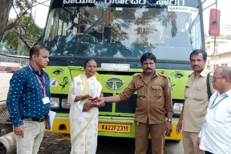 KARNATAKA ST BUS SEIZED FOR COMPENSATION