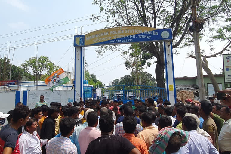 TMC Agitation in Manikchak Police Station