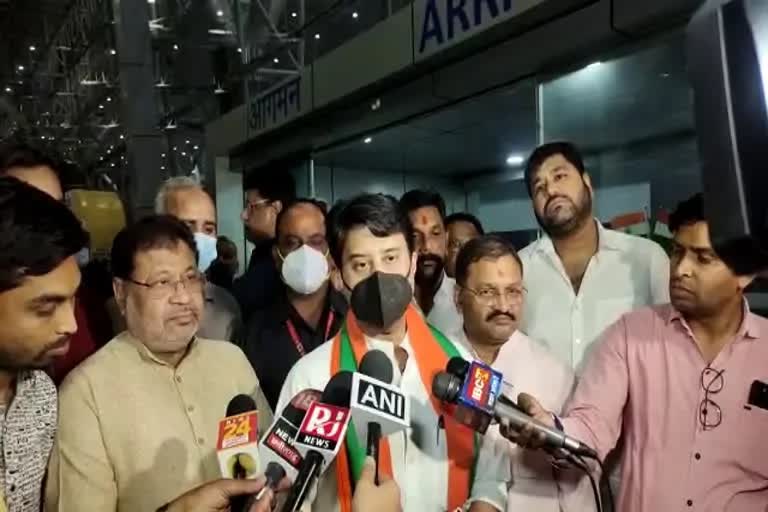 Union Minister Jyotiradity Scindia in Raipur