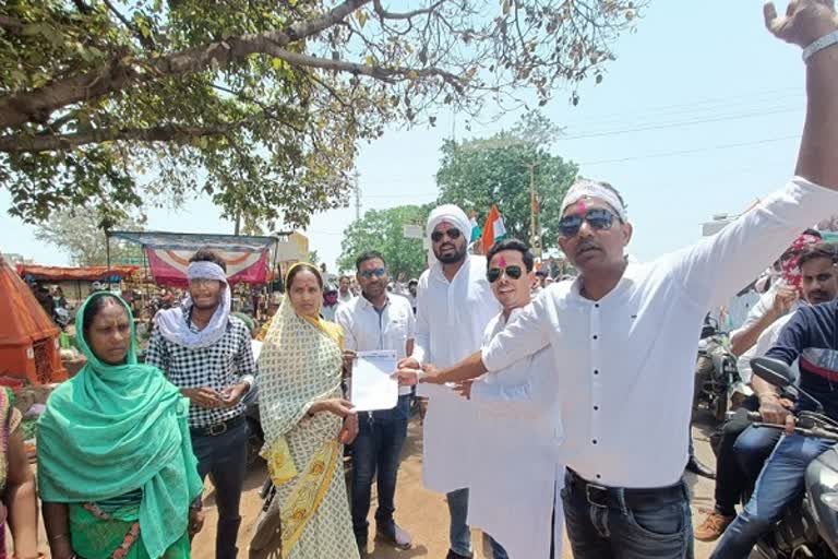 Bike rally of MNREGA Officer Employees Union in Balod