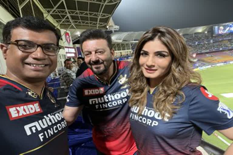 Actors Sanjay dutt and Raveena IPL