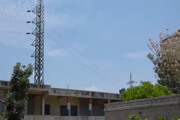 High voltage power lines on Chikkaballapur schools