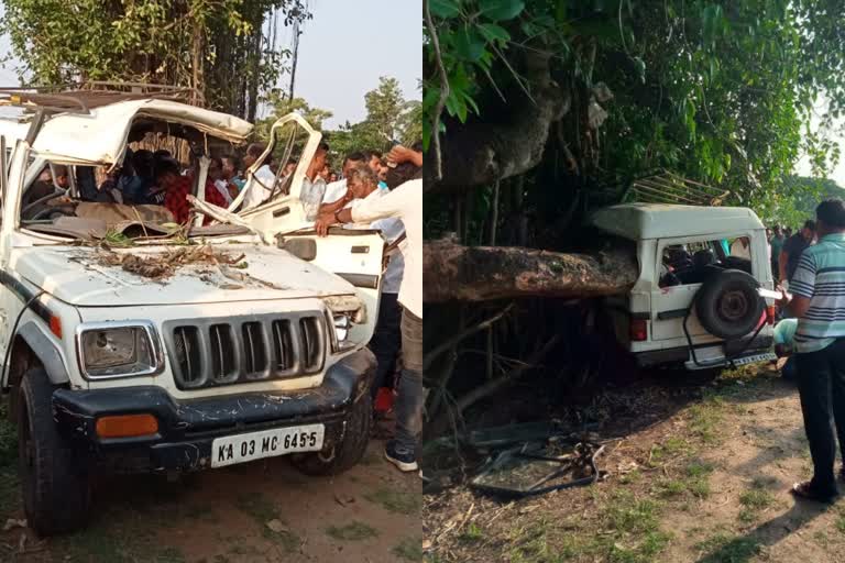 Fatal road accident in Karnataka  മൈസൂരിൽ കാർ റോഡരികിലെ മരത്തിലേക്ക് ഇടിച്ചു കയറി  കർണാടകയിൽ റോഡപകടത്തിൽ ആറ് മരണം  കർണാടകയിൽ കാർ മരത്തിലേക്ക് ഇടിച്ചുകയറി ആറ് മരണം  6 Died on road accident in karnataka