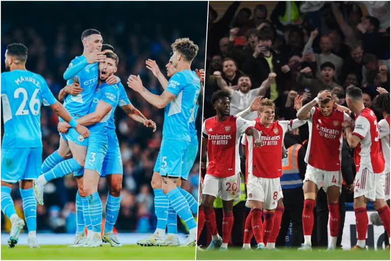 English Premier League  Manchester City  Brighton  ഇംഗ്ലീഷ് പ്രീമിയർ ലീഗ്:  manchester city vs brighton  chelsea vs arsenal  leicester city vs everton  മാഞ്ചസ്റ്റർ സിറ്റി vs ബ്രൈറ്റൻ  ചെൽസി vs ആർസനല്‍  എവർട്ടൺ vs ലെസ്റ്റർ സിറ്റി  ഇംഗ്ലീഷ് പ്രീമിയർ ലീഗ്: ബ്രൈറ്റനെ മറികടന്ന് സിറ്റി, കിരീടപ്പോര് കനത്തു; ലണ്ടൻ ഡർബിയിൽ ആർസനൽ  ഇംഗ്ലീഷ് പ്രീമിയർ ലീഗിൽ കിരീടപ്പോരാട്ടം കനത്തു.  epl match results