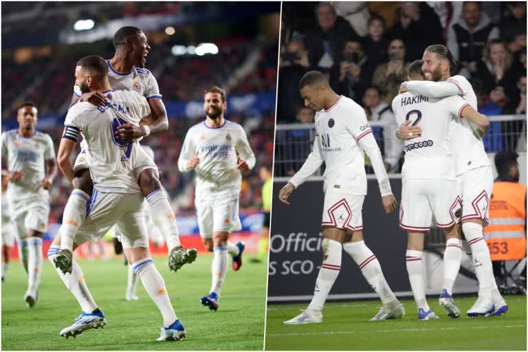 LaLiga 2021-22  Osasuna vs Real Madrid  ligue one result  ligue 1  french league  ഇരട്ട പെനാല്‍റ്റി നഷ്‌ടപ്പെടുത്തി ബെന്‍സേമ  ഒസാസുനയെ മറികടന്ന് റയൽ മാഡ്രിഡ്  പിഎസ്‌ജി ഫ്രഞ്ച് ലീഗ് കിരീടത്തിനരികെ  ലാ ലീഗ | ഇരട്ട പെനാല്‍റ്റി നഷ്‌ടപ്പെടുത്തി ബെന്‍സേമ, ഒസാസുനയെ മറികടന്ന് റയൽ മാഡ്രിഡ്; പിഎസ്‌ജി ഫ്രഞ്ച് ലീഗ് കിരീടത്തിനരികെ  Real Madrid beat osasuna PSG near the Ligue 1 trophy  Real Madrid beat osasuna by 1-3 in LaLiga  psg vs angers  ഫ്രഞ്ച് ലീഗിൽ പിഎസ്‌ജി