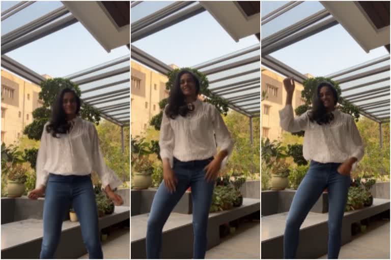 PV Sindhu dances to the hook steps of viral Arabic Kuthu song  PV Sindhu  PV Sindhu dance video  vijay film Beast  തമിഴ്‌ ചിത്രം ബീസ്റ്റ്  പിവി സിന്ധു അറബിക് കുത്ത് ഡാന്‍സ്  പിവി സിന്ധു