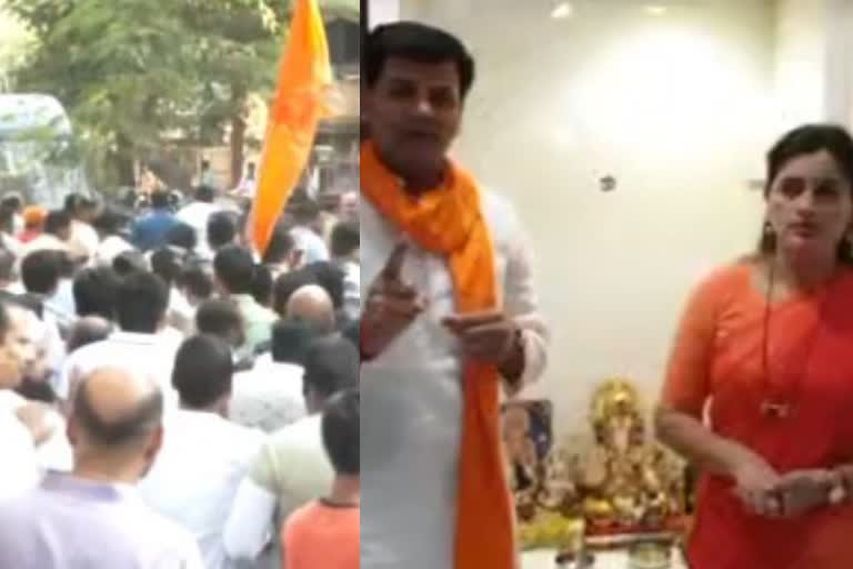 mp navneet rana announce to read hanuman chalisa in front of uddhav thacketray house