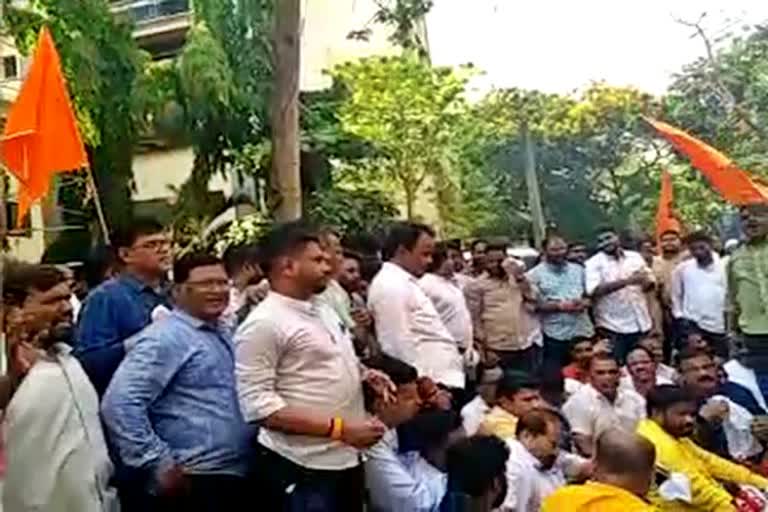 shivsena-workers-reach-in-rana-couple-building