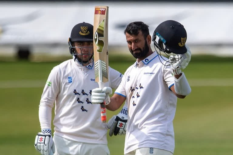 cheteshwar pujara hits 2nd consecutive century in county championship