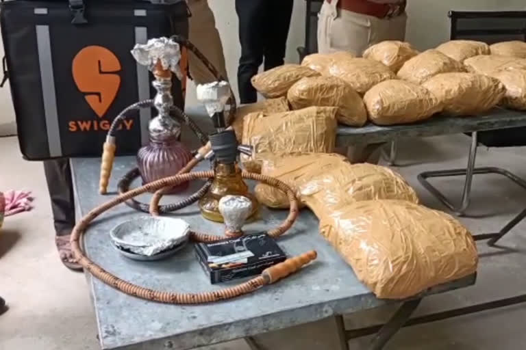 police found 6 kilos of ganza in swiggy bag and arrested two at jagadgirigutta