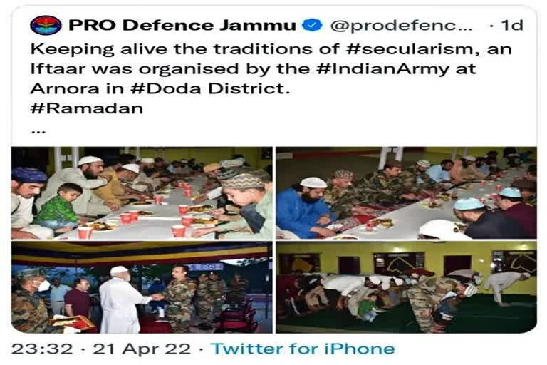 Defence PRO deletes pictures of Iftar hosted by Army in J&K after criticism by right-wing trolls