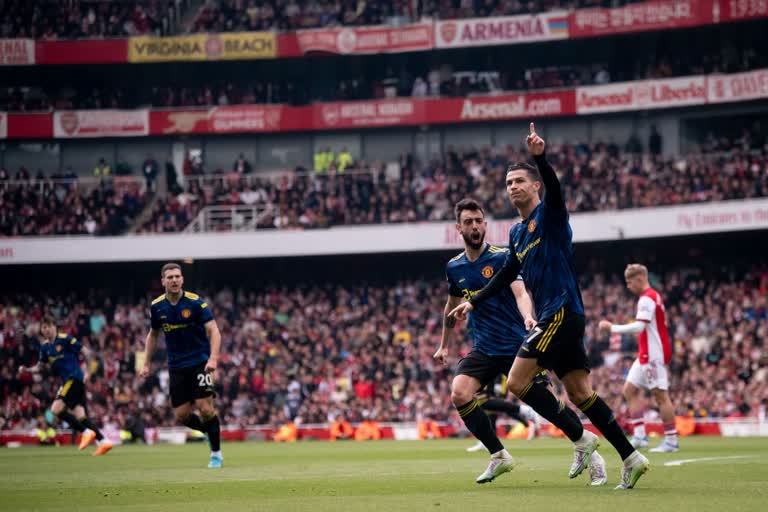 Cristiano Ronaldo goal  Cristiano Ronaldo late baby son  Cristiano Ronaldo celebration against Arsenal  Cristiano Ronaldo at Premier League  മാഞ്ചസ്റ്റര്‍ യുണൈറ്റഡ് സൂപ്പര്‍ സ്റ്റാര്‍ ക്രിസ്റ്റ്യാനോ റൊണാള്‍ഡോ  ക്രിസ്റ്റ്യാനോ റൊണാള്‍ഡോ  മാഞ്ചസ്റ്റര്‍ യുണൈറ്റഡ് vs ആഴ്‌സണല്‍