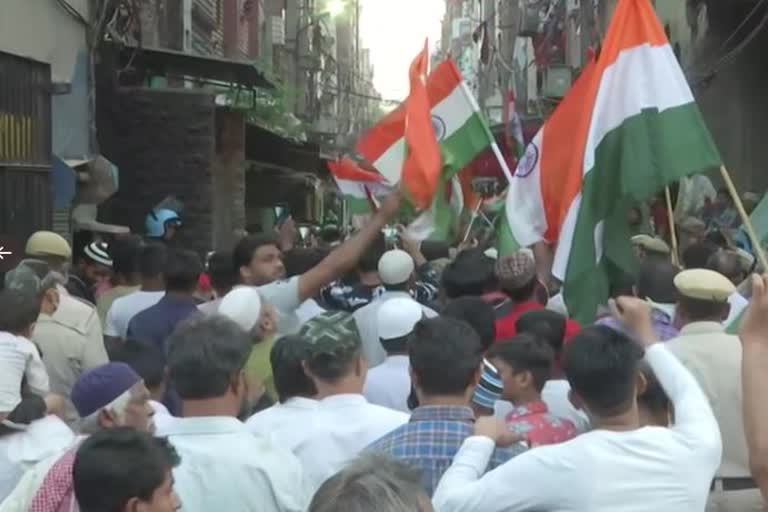 hindu and muslims take out triranga yatra in jahangirpuri