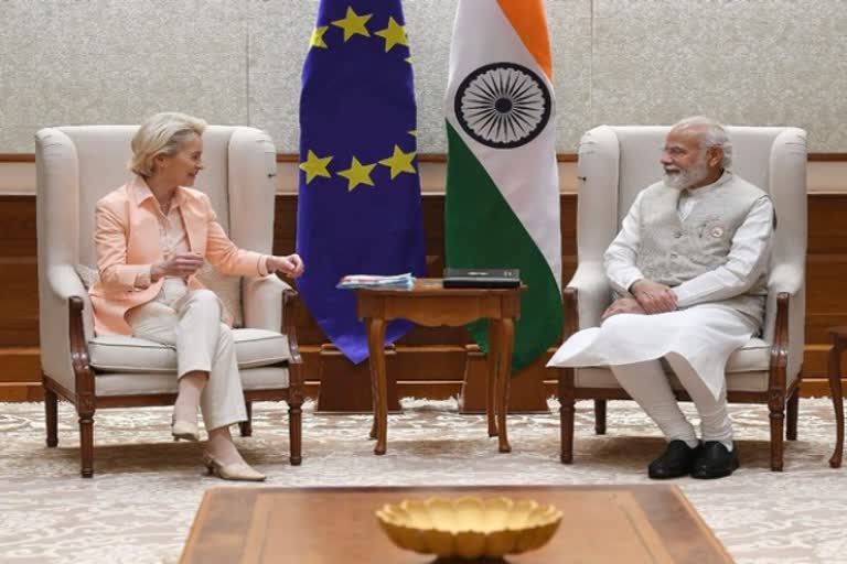 pm Modi held talks with European Commission president Ursula von der Leyen in New Delhi