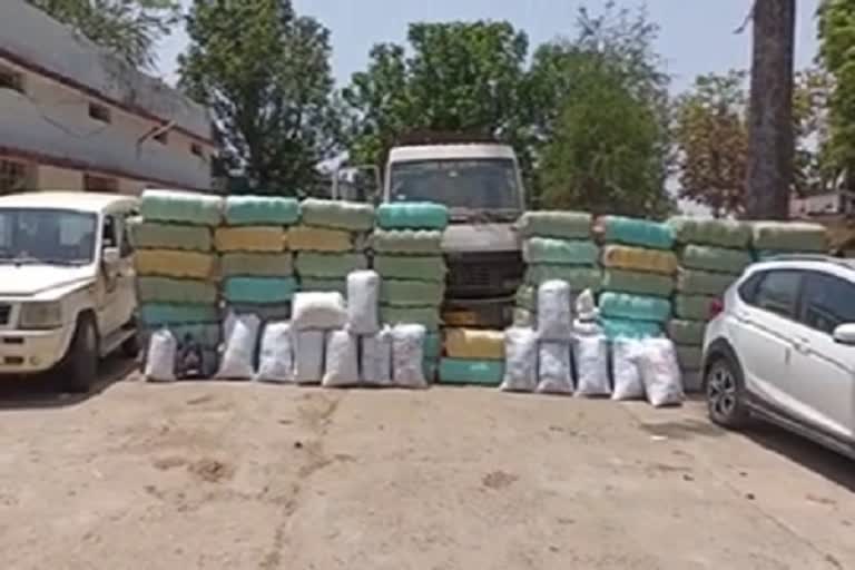 Police confiscated ganja worth four crores in Gaurela