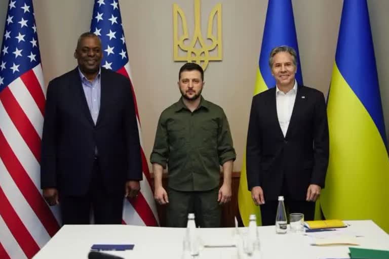 Top US officials Blinken, Austin meet with Ukrainian President Zelensky in Kiev