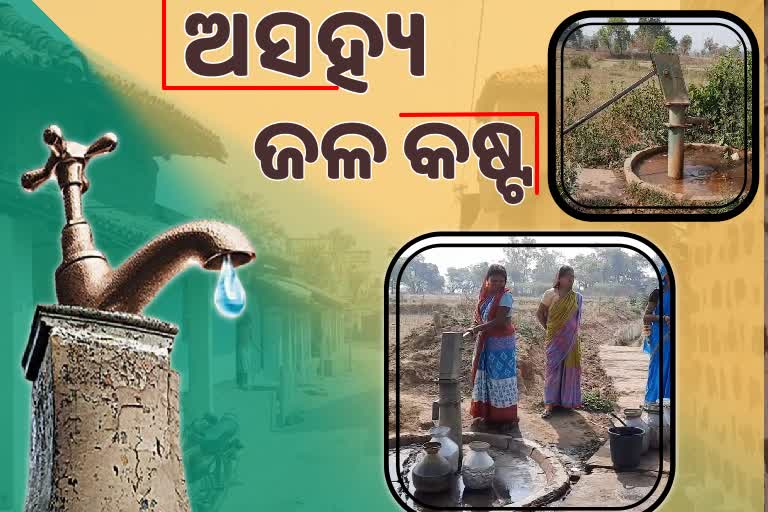 ଅସହ୍ୟ ଖରାରେ ବଢୁଛି ଶୋଷ, ଜଳ ପାଇଁ ଜର୍ଜରିତ ଜମେରା ପଞ୍ଚାୟତବାସୀ