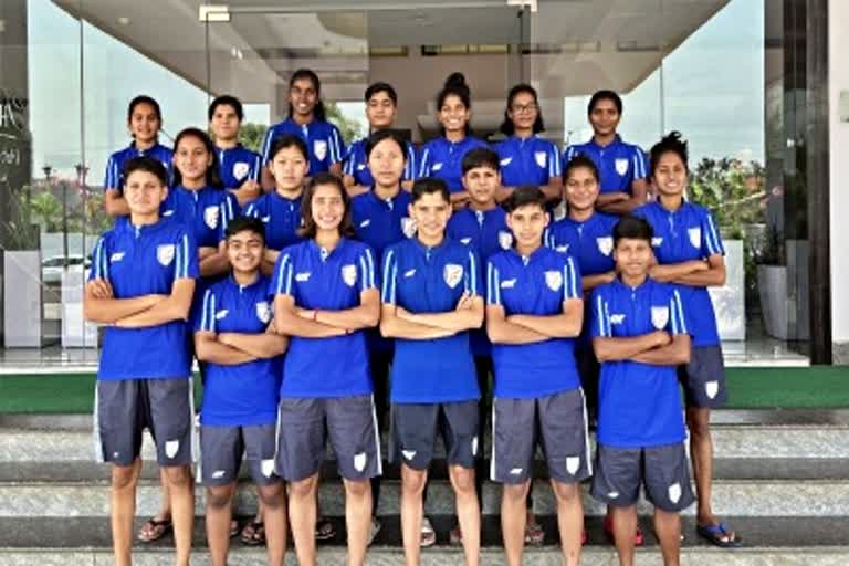 U-17 women's football team  India's women's football team  Republican Sports Club  SAIL Hockey Academy  Madhya Pradesh  Football Match  Sports News  Jamshedpur camp  जमशेदपुर कैंप  भारतीय अंडर-17 महिला फुटबॉल टीम  फुटबॉल मैच  रिपब्लिकन स्पोर्ट्स क्लब  सेल हॉकी अकादमी  मध्य प्रदेश