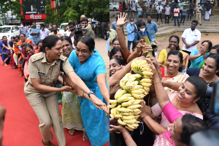 pinarayi vijayan government anniversary celebration  tug of war kottayam  cabinet anniversary  മന്ത്രിസഭ വാർഷികാഘോഷം  വനിത സൗഹൃദ വടംവലി മത്സരം