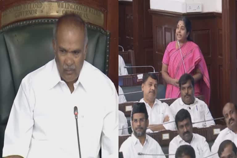 conversation between speaker appavu and Vanathi Srinivasan in assembly வானதி சீனிவாசனுக்கு தொடர்ந்து செக் வைத்து, இறுதியில் செக் மேட் வைத்த சபாநாயகர் அப்பாவு*