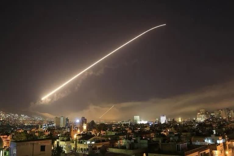 Syria says Israel attacked areas near the capital  Israel Missile attack  സിറിയയിൽ ഇസ്രയൽ വ്യോമാക്രമണം  ഡ്രോണ്‍ ആക്രമണം  ഡമാസ്‌കസിൽ വ്യോമാക്രമണം  international news latest