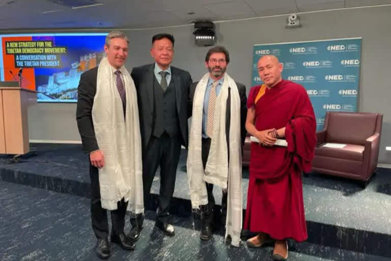 Tibetan President meets with NED officials and Parliamentary Standing Committee of India