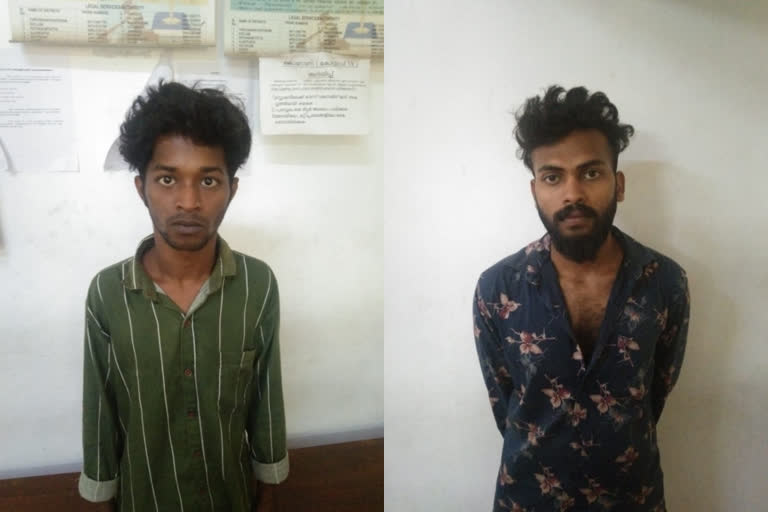 two youth arrested with ganja in erumeli  erumeli two youth arrested  two youth arrested with ganja  എരുമേലി ചേനപ്പാടിയിൽ കഞ്ചാവ് വേട്ട  കഞ്ചാവ് വേട്ട യുവാക്കൾ അറസ്റ്റിൽ  യുവാക്കൾ കഞ്ചാവുമായി അറസ്റ്റിൽ