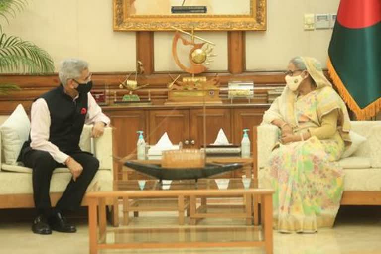 EAM S Jaishankar Bangladesh visit: ପ୍ରଧାନମନ୍ତ୍ରୀ ଶେଖ ହସିନାଙ୍କୁ କଲେ ସାକ୍ଷାତ