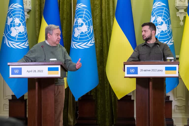 Russia strikes Kyiv near UN chief Guterres hotel