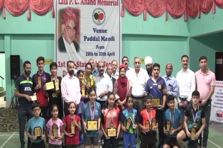 State Table Tennis Ranking Competition concludes in Mandi