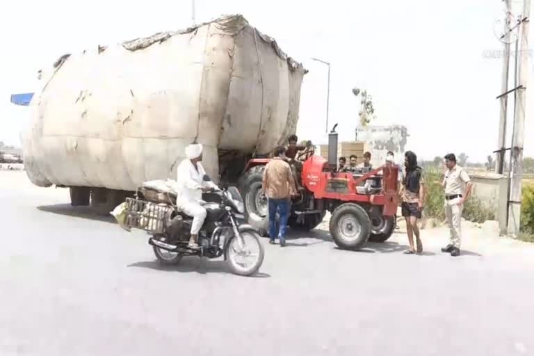 Police guard on fodder in Haryana