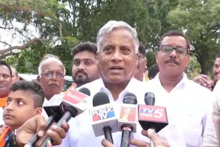 Minister V.Somanna talked to Press