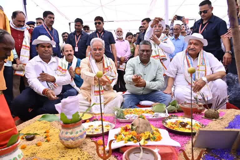 CM Bhupesh did soil worship in Akti festival