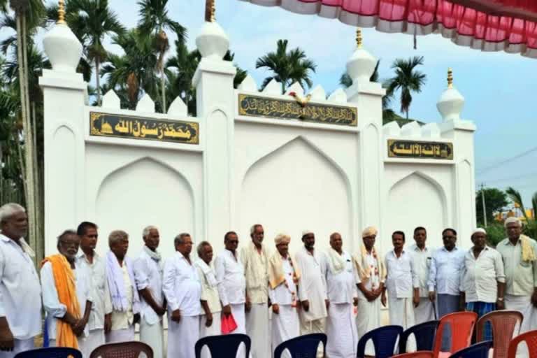 Hindu family helped by giving land to construct wall to Eidgah Ground