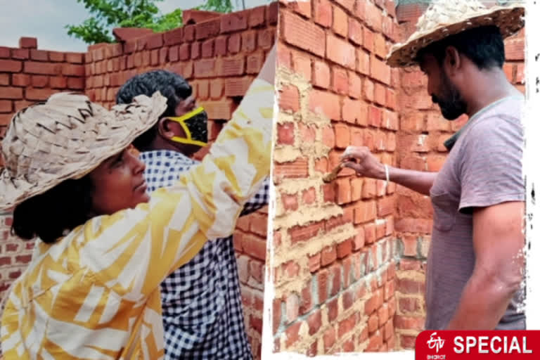 இயற்கை சூழல் மீதுள்ள காதல்.. பாரம்பரிய மண் வீட்டை கட்டிவரும் நம்மாழ்வாரின் ஆதரவாளர்