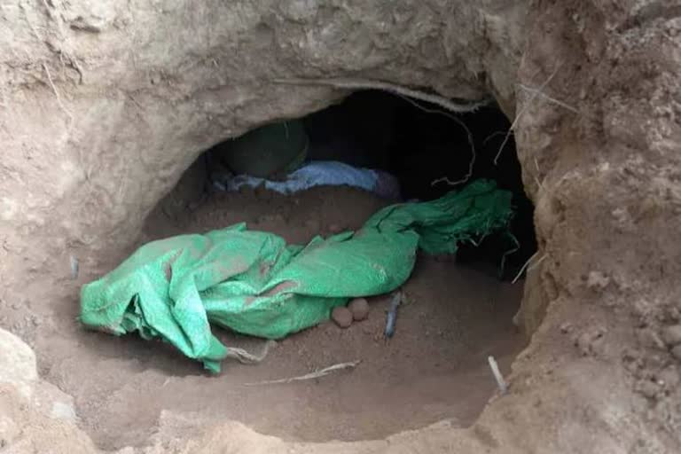 A freshly dug cross-border tunnel