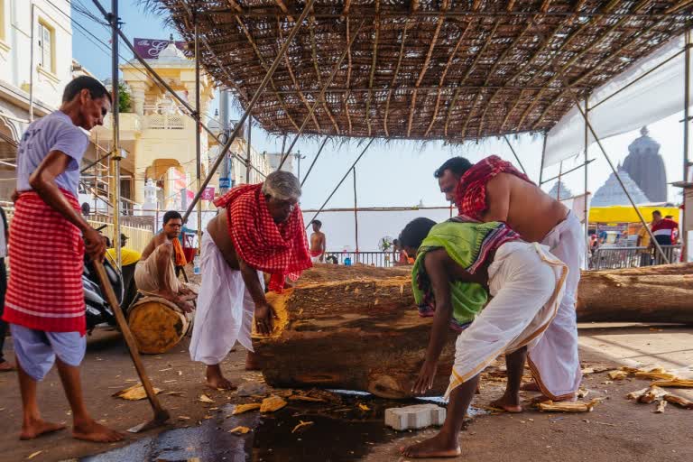 Chariot Construction Work For Puri Rath Yatra Underway At Ratha Khala