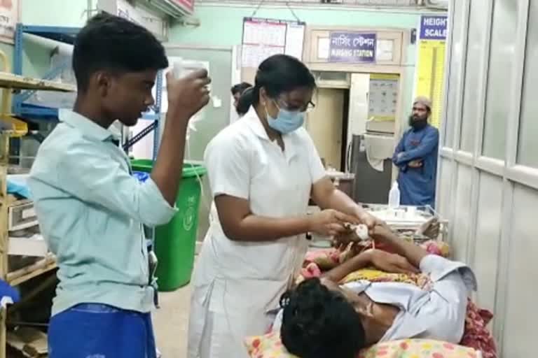 Injured TMC Youth Leader in Gosaba