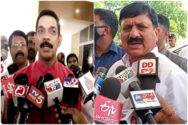 minister arag and bjp state president kateel reaction, yatnal statement, Tumkur news, ಸಚಿವ ಆರಗ ಮತ್ತು ಬಿಜೆಪಿ ರಾಜ್ಯಾಧ್ಯಕ್ಷ ಕಟೀಲ್​ ಪ್ರತಿಕ್ರಿಯೆ, ಶಾಸಕ ಯತ್ನಾಳ್​ ಹೇಳಿಕೆ, ತುಮಕೂರು ಸುದ್ದಿ,