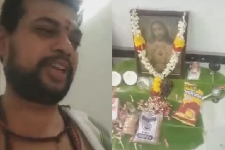 நெல்லையில் இயேசுவிற்கு யாகம் நடத்திய அர்ச்சகர் - கொந்தளிக்கும் இந்து முன்னணி